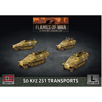 Flames of War: German: Sd Kfz 251 Transports (x4)(Plastic)