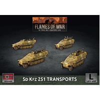Flames of War: German: Sd Kfz 251 Transports (x4)(Plastic)