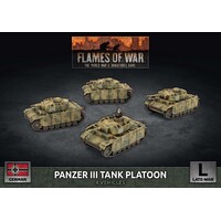 Flames of War: German: Panzer III Tank Platoon (x4 Plastic)