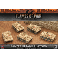 Flames of War: Germans: Panzer III Tank Platoon (Plastic)