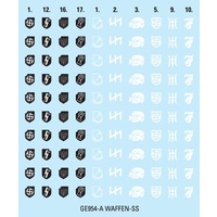 Flames of War: German (SS): Waffen-SS Decal Set (x4)
