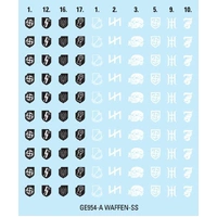 Flames of War: German (SS): Waffen-SS Decal Set (x4)