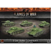 Flames of War: Soviets: T-34 TANK COMPANY (x5 plastic tanks)