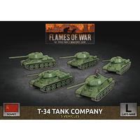 Flames of War T-34 Tank Company (x5 Plastic)