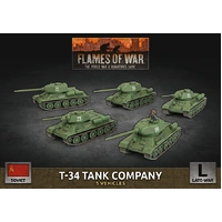 Flames of War: Soviet: T-34 Tank Company (x5 Plastic)