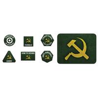 Flames of War: Soviet LW Tokens (x20) & Objectives (x2)
