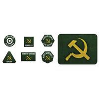 Flames of War: Soviet LW Tokens (x20) & Objectives (x2)