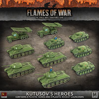 Flames of War: Soviets: KUTUSOV'S HEROES (x4 T-34s, x4 T-70s, x2 Katyushas plastic army)