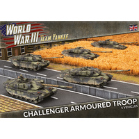 Team Yankee: WWIII: British: Challenger Armoured Troop (x5 Plastic)