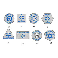 Team Yankee: WWIII: WWIII Israeli Token Set (x20 Tokens, x2 Objectives)