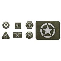 Flames of War: American LW Tokens (x20) & Objectives (x2)