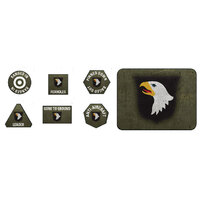 Flames of War: Americans: 101st Airborne Division Tokens (x20) & Objectives (x2)