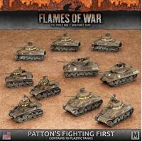 Flames of War Patton's Fighting First (5x Shermans, 3x Stuarts, 2x M10's - Plastic)