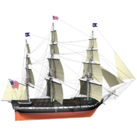 Billings 1/100 USS Constitution Wooden Model Ship