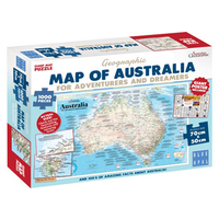 Blue Opal 1000pc Adventures and Dreamers Map Puzzle