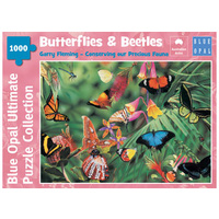 Blue Opal - 1000pc Fleming Butterflies & Beetles Jigsaw Puzzle