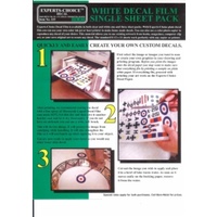 Bare Metal Foil White Decal Sheet 8.5 x 11 (Ink Jet) (1) BMF119
