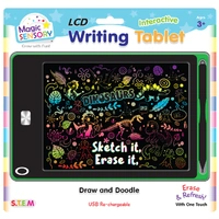 LCD Interactive Writing Tablet Green Dino 8.5" (USB Rechargeable)