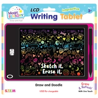 LCD Interactive Writing Tablet Pink Unicorn 8.5" (USB Rechargeable)