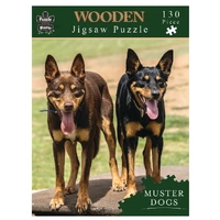 Puzzle Master Muster Dogs Kelpies 130pc Wooden Jigsaw Puzzle