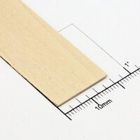 Bud Nosen Timber 1/32" Basswood Strips 3/4" x 24" (Each)