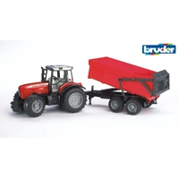 Bruder 1/16 Massey Ferguson 7480 Tractor With Tipping Trailer 02045