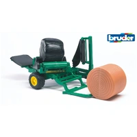 Bruder 1/16 Bale Wrapper w/Ochre & Round Bales