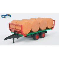 Bruder 1/16 Bale Transport Trailer with 8 Round Hay Bales