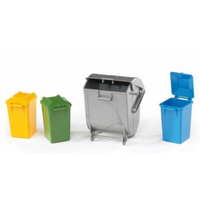 Bruder Accessories: Garbage Bin Set (3 Small 1 Large) BR02607