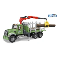 Bruder 1/16 MACK Granite Timber Truck w/Crane & Logs