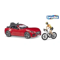 Bruder 1/16 BRUDER Roadster with 1 road bike + cyclist