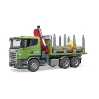 Bruder 1/16 Scania R-series Timber Truck w/Loading Crane & Logs