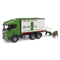 Bruder Scania Super 560R Cattle Transporter with 1 Cow