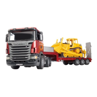 Bruder 1/16 Scania R-Series Low Loader Truck with CAT