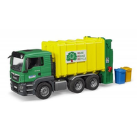 Bruder 1/16 MAN TGS Rear Loading Garbage Truck Green