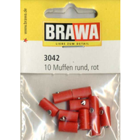 Brawa Round Socket (Red) (10) BR3042