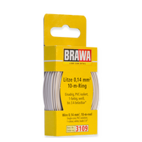 Brawa Copper Wire 0.14mm^2, 10m coil, White BR3109