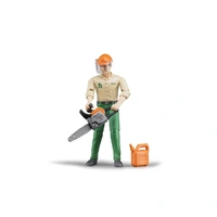 Bruder Bworld Forestry Worker With Accessories 60030