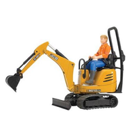Bruder JCB Micro Excavator 8010 CTS & Construction Worker