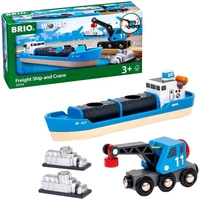 Brio Vehicle Container & Crane Wagon 4pc