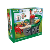 BRIO Set - Lift and Load Warehouse Set, 32pcs