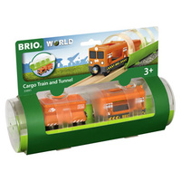 BRIO Train - Cargo Train and Tunnel, 3pcs