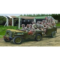 Bronco CB35169 1/35 British Airborne Troops Riding In 1/4 Ton Truck & Trailer Plastic Model Kit