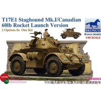 Bronco ZB48003 1/48 T17E1 Staghound Mk.I/Canadian 60lb rocket launch Version Plastic Model Kit