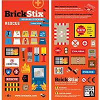 BrickStix Reusable Stickers Rescue
