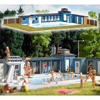 Busch HO Outdoor Swimming Pool /Change Rooms