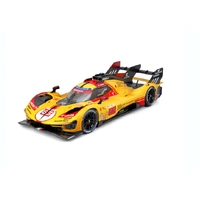 Bburago 1/18 2024 Ferrari 499P Le Mans Hypercar #83 WEC - AF Corse Team - Yellow Diecast Model Car