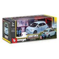 Bburago 1/24 Eurotrek 2023 Fiat 500e with Bike Rack