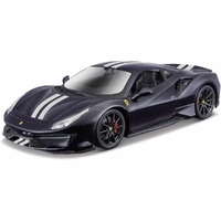 Bburago 1/24 2018 Dark Blue-Black Ferrari 488 Pista Racing Diecast Car