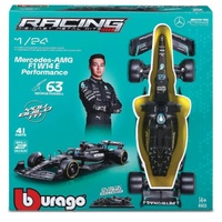Bburago 1/24 2023 F-1 Mercedes-AMG W14 #63 - Russell with Helmet Race Model Kit